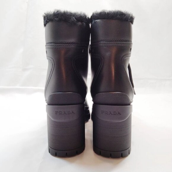 Prada Boots Women Black PVC 530-071425 - Picture 4 of 9
